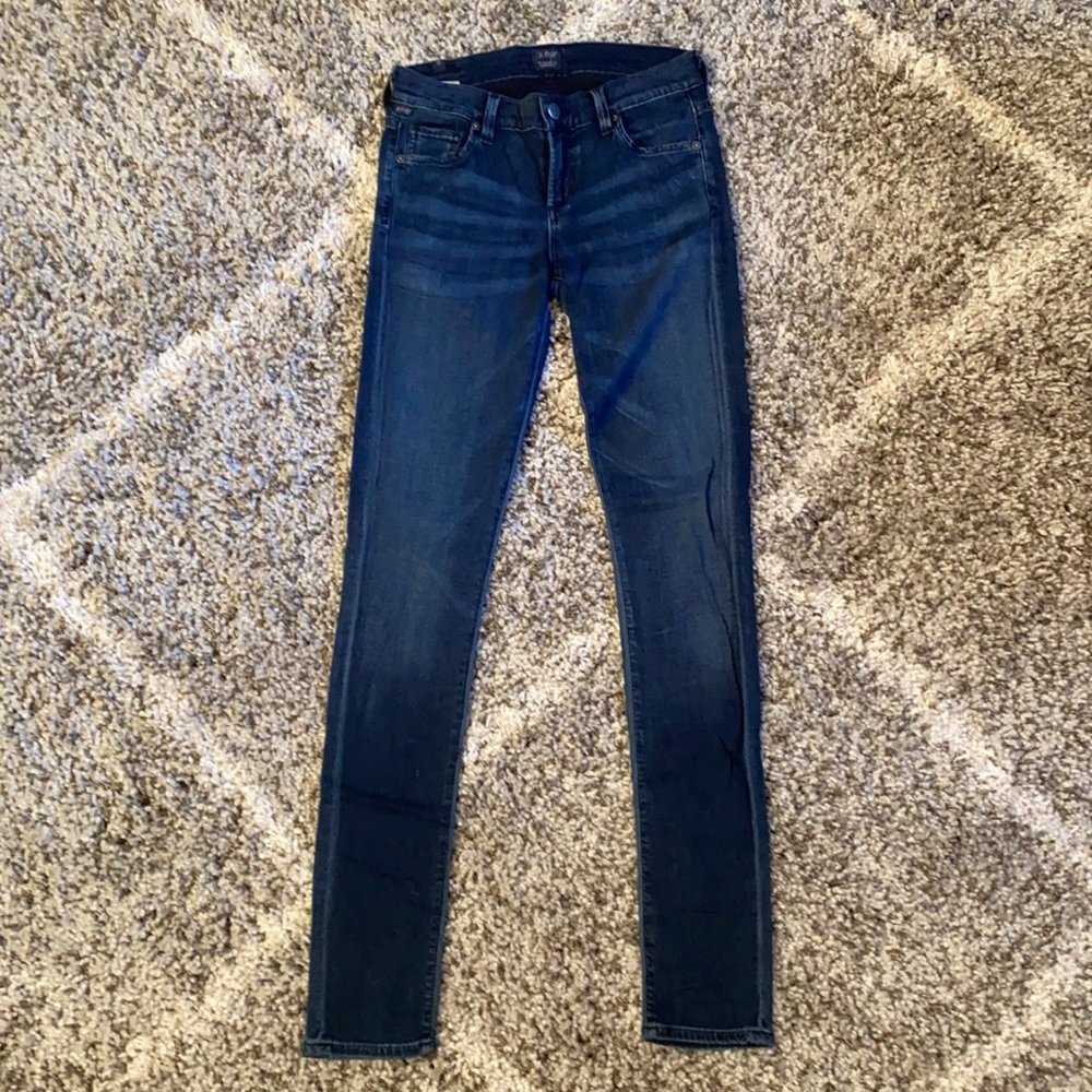 Citizens of Humanity skinny jeans, dark wash 26
